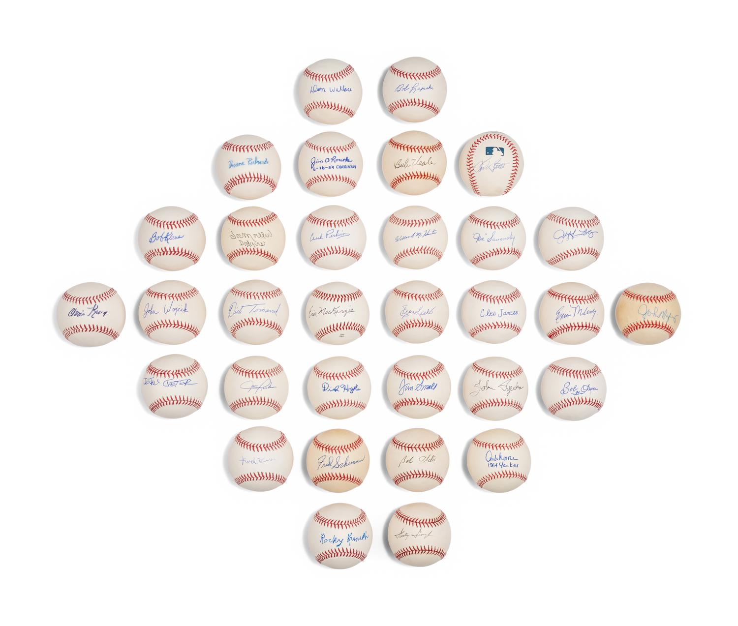 Bases Loaded Signed Autograph Baseball Group No. 84