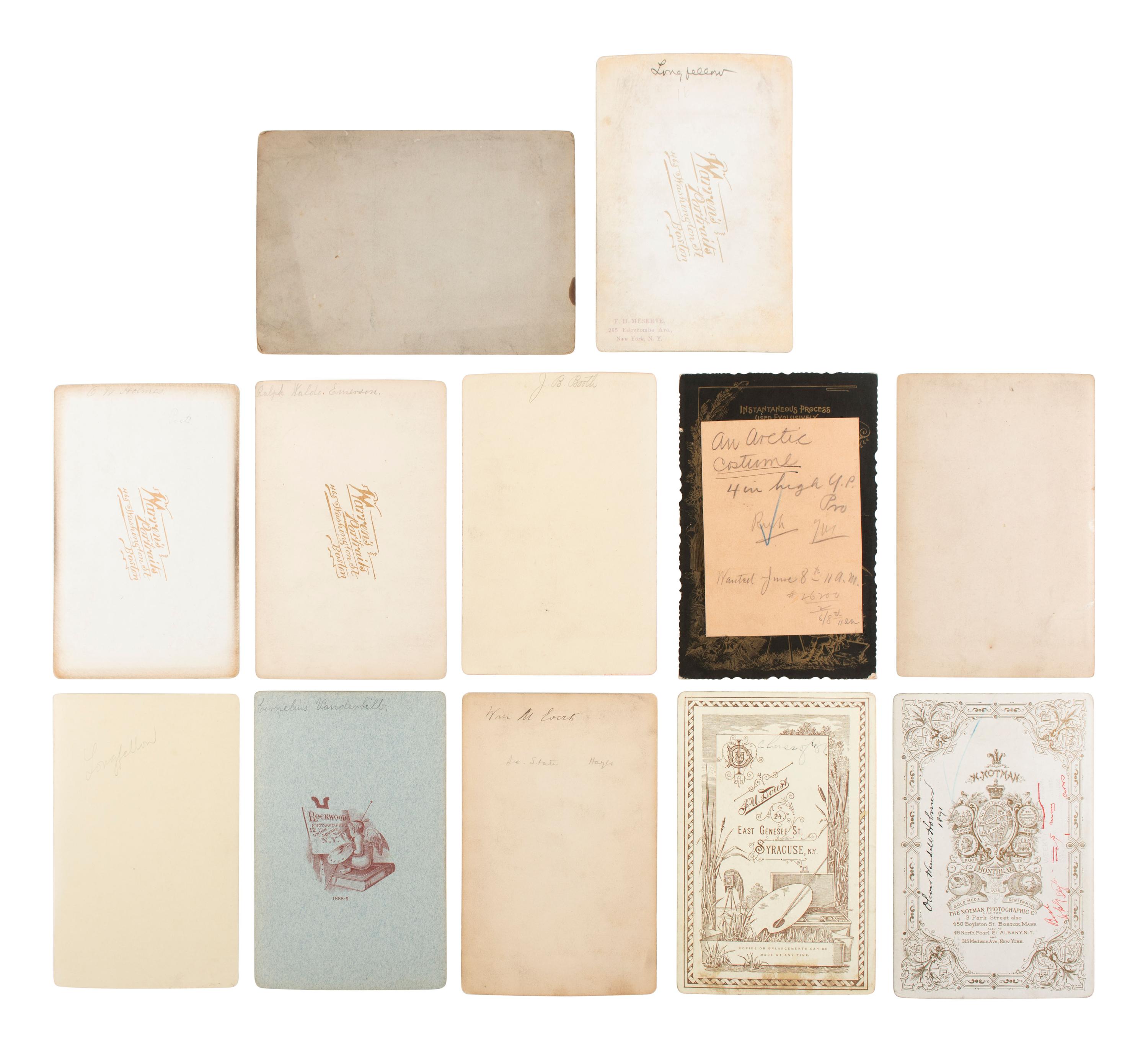 [EARLY PHOTOGRAPHY] Photographs of 19th century politicians, abolitionists, authors, and performers