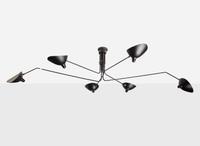 Serge Mouille, Six Arm Ceiling Lamp