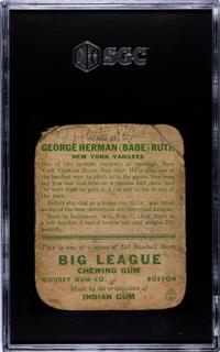 A 1933 Goudey Babe Ruth Baseball Card No. 181 (SGC Authentic)