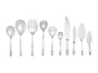 A Collection of Georg Jensen Acorn Silver Serving Articles