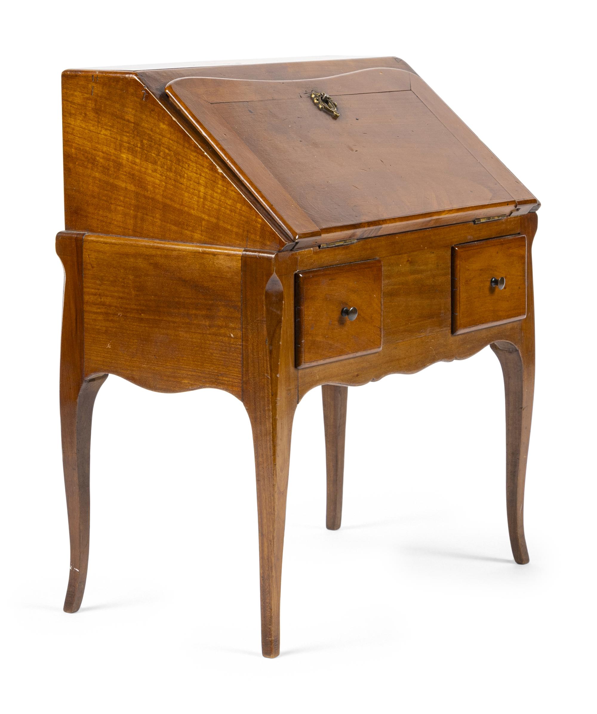 A Louis XV Diminutive Fruitwood Bureau en Pente