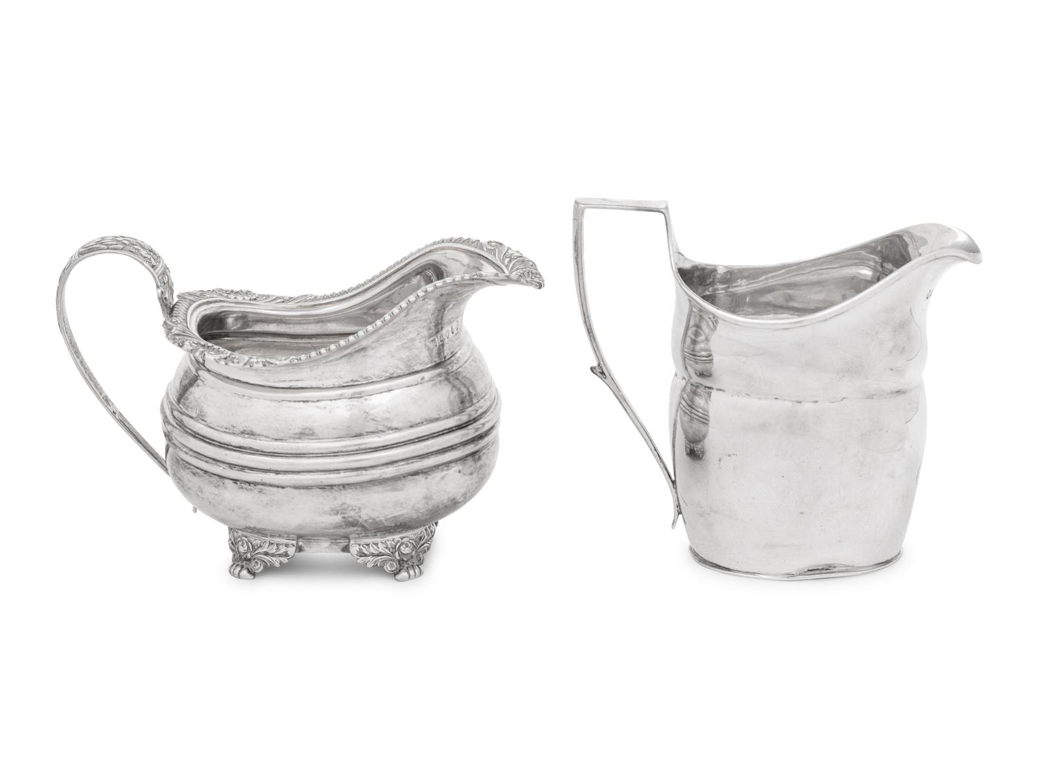 Two English Silver Creamers