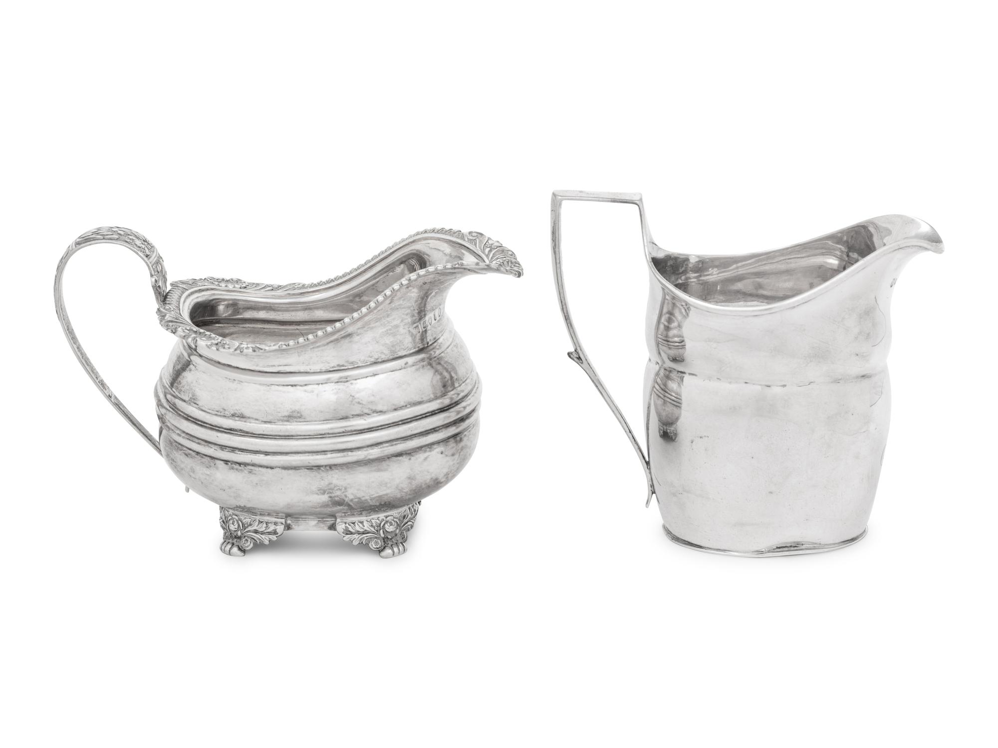 Two English Silver Creamers