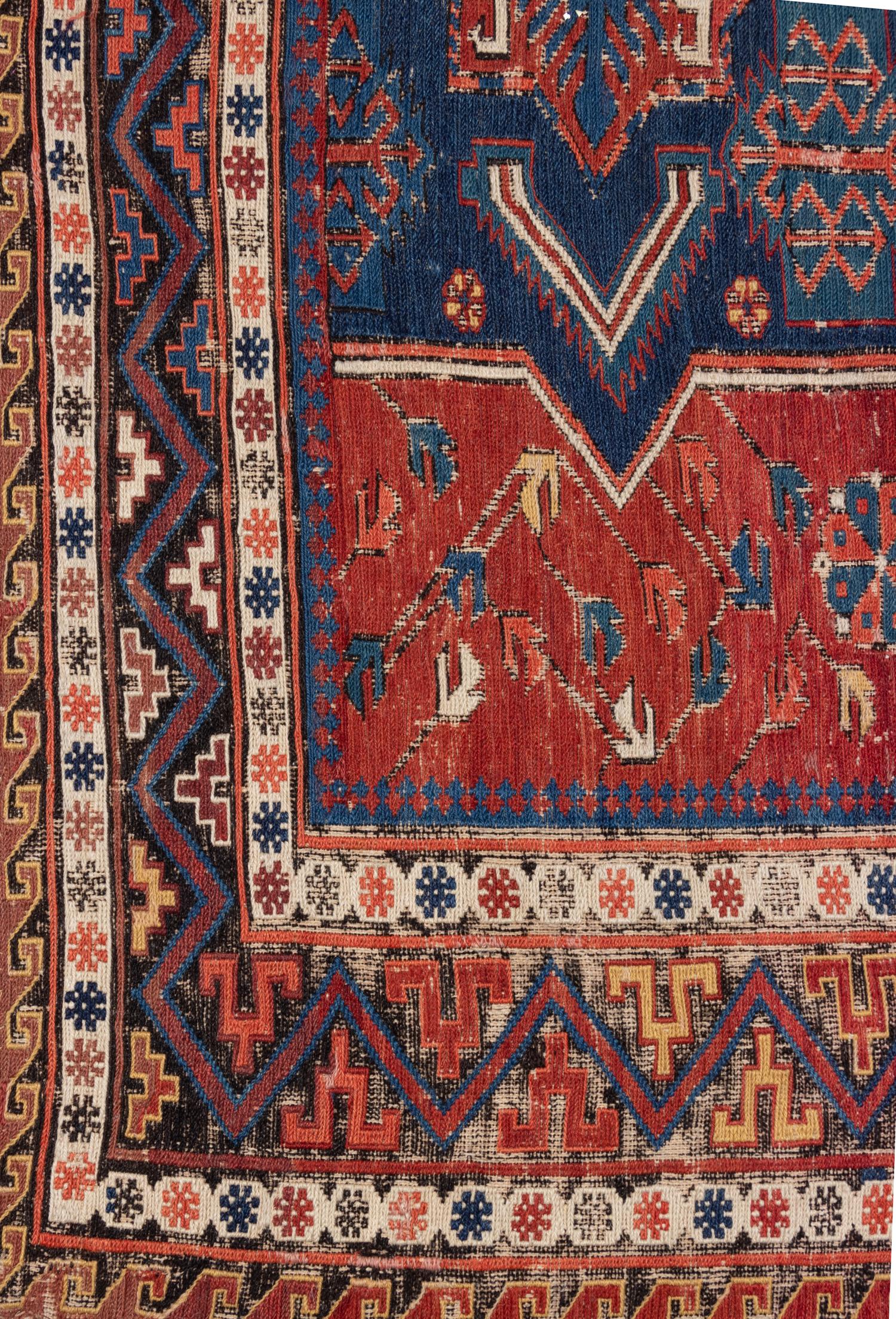 A Caucasian Soumak Wool Rug