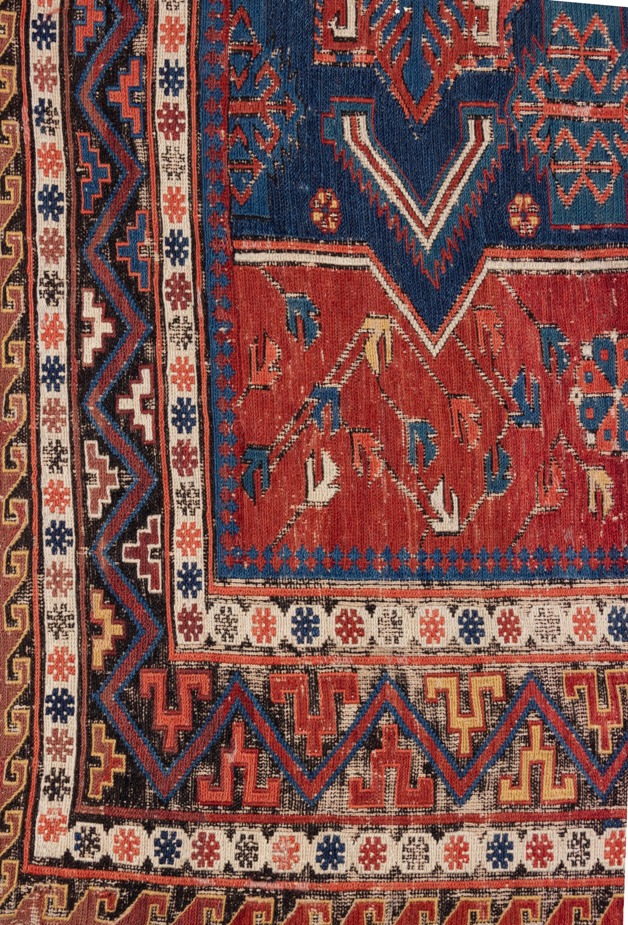 A Caucasian Soumak Wool Rug