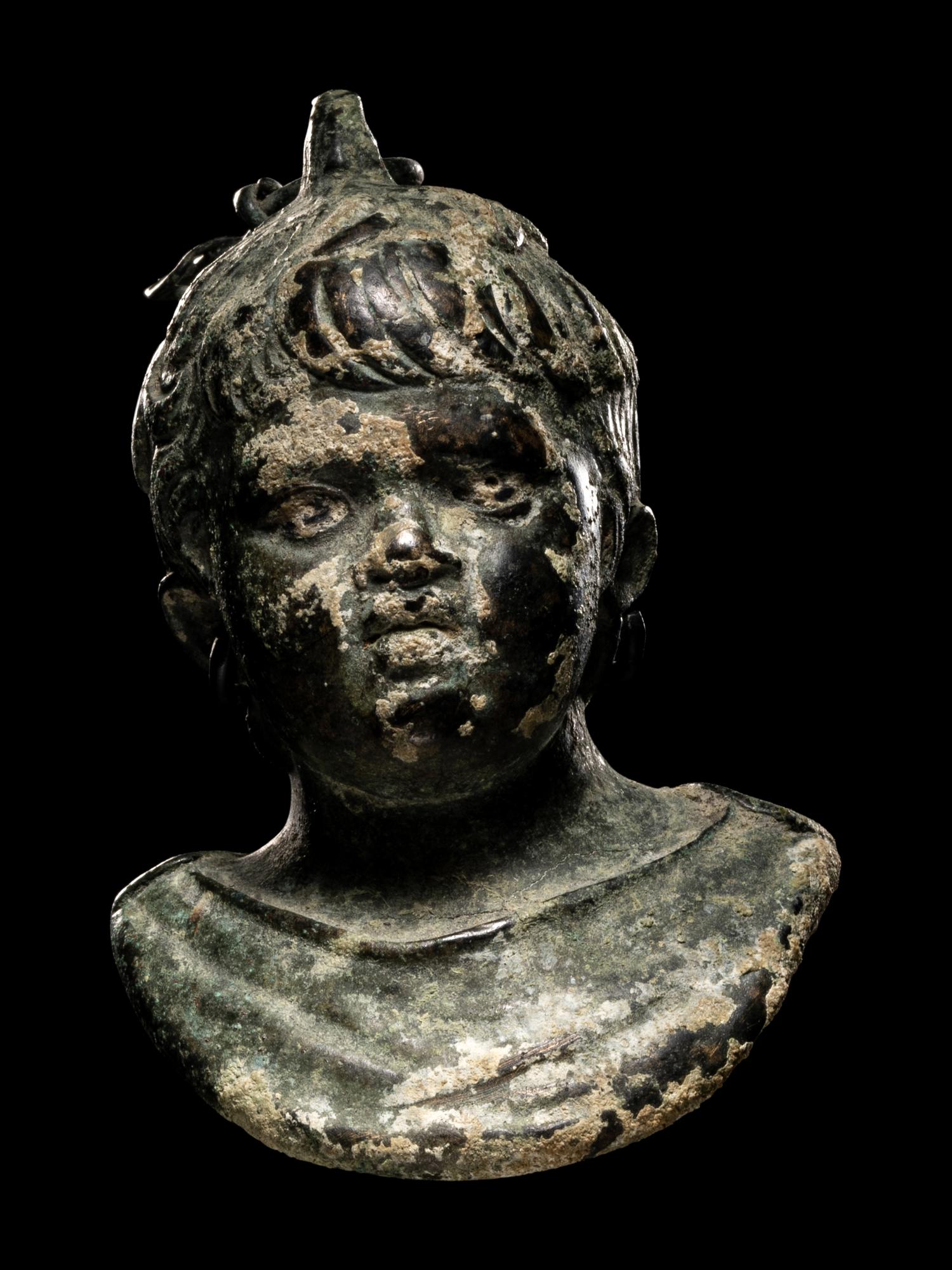 A Roman Bronze Weight in the Form of a Boy