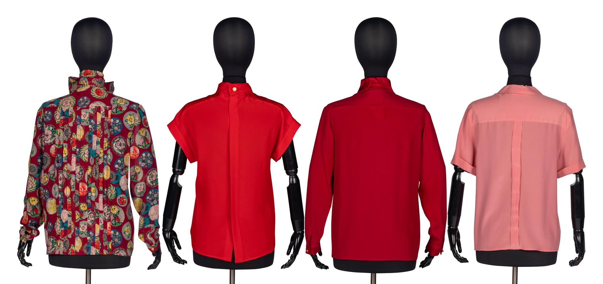 Four Chanel Silk Blouses