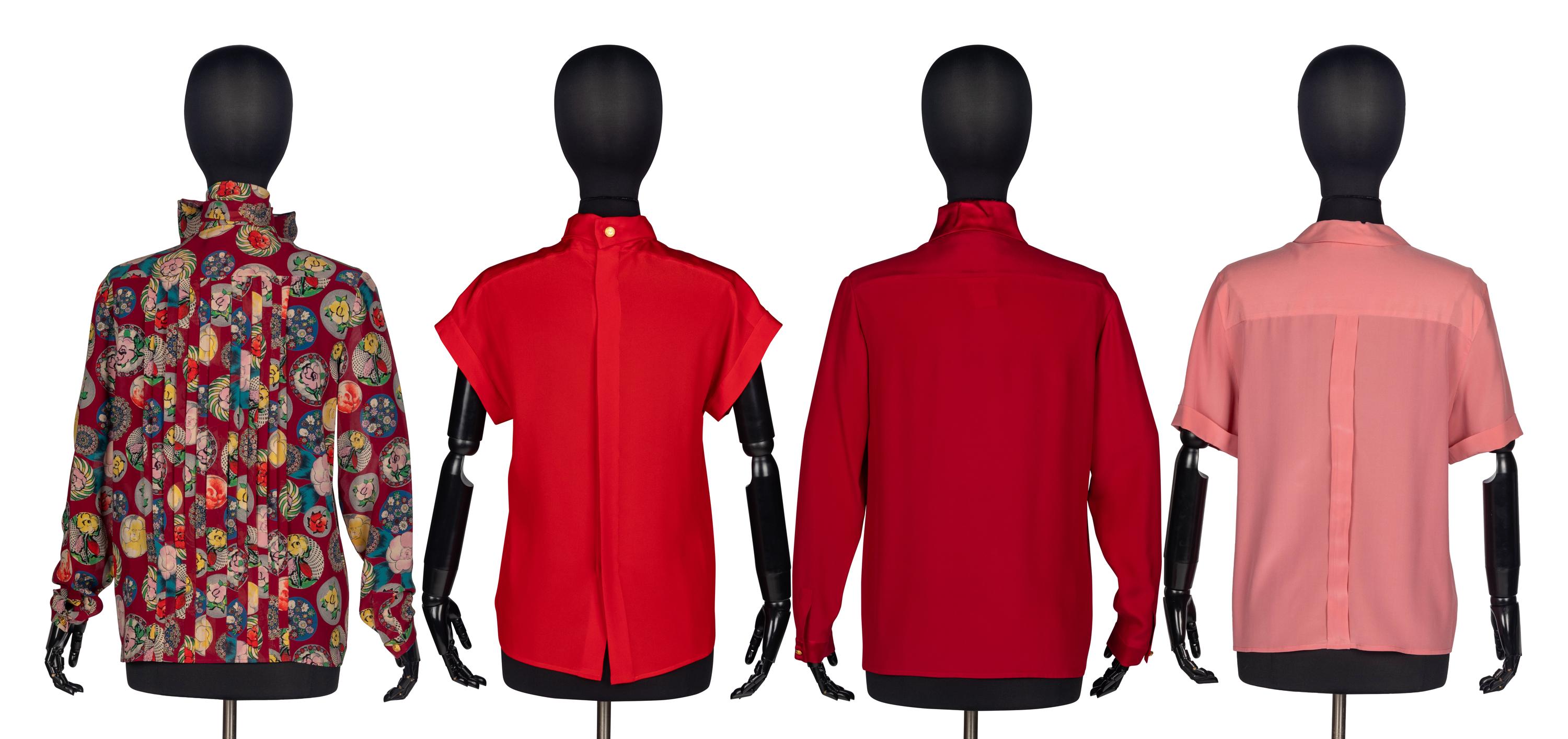 Four Chanel Silk Blouses