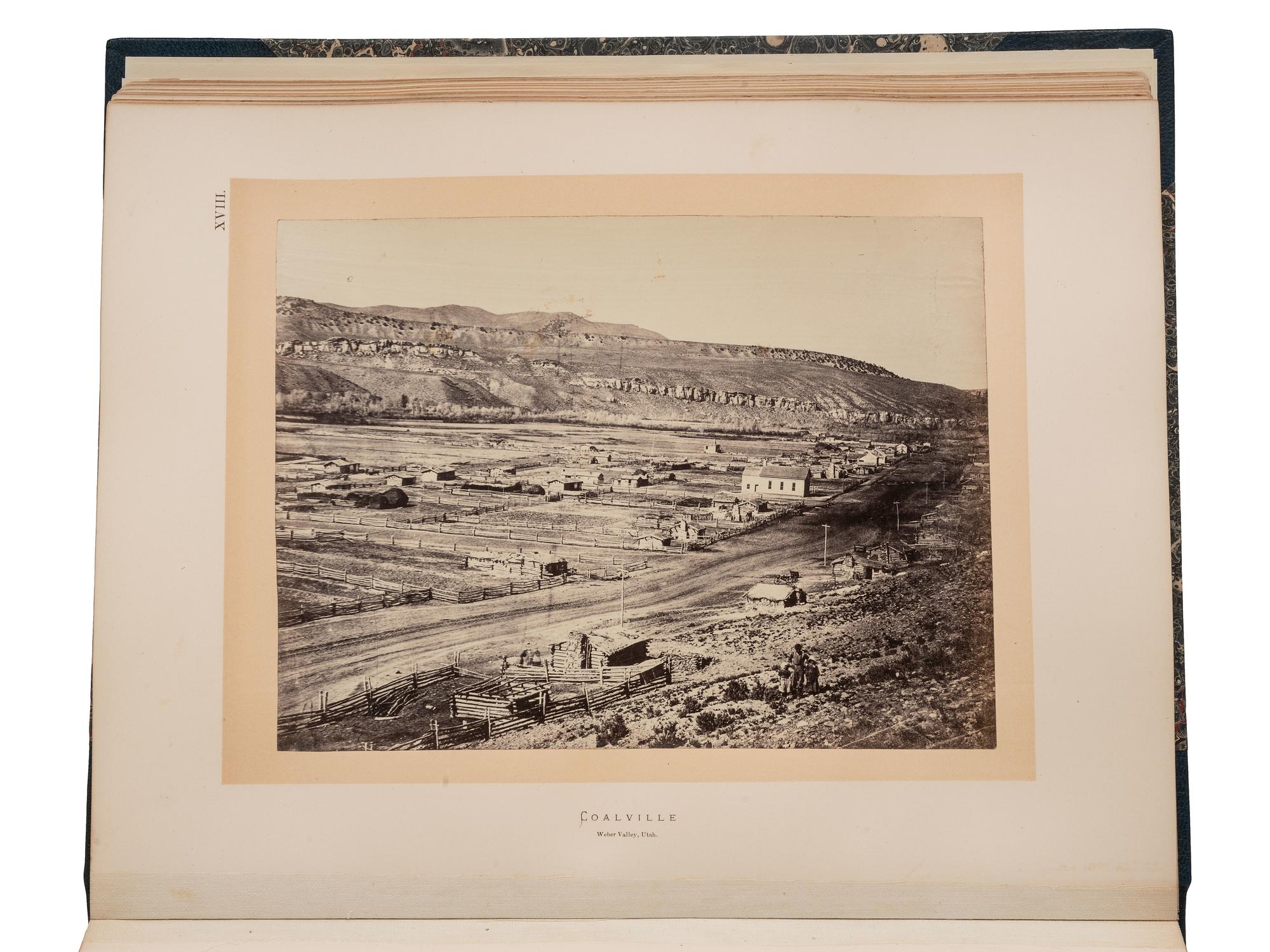 [WESTERN AMERICANA]. HAYDEN, Ferdinand V. (1829-1887). Sun pictures of Rocky Mountain scenery, with a description of the geographical and geological features, and some account of the resources of the Great West. 1870.