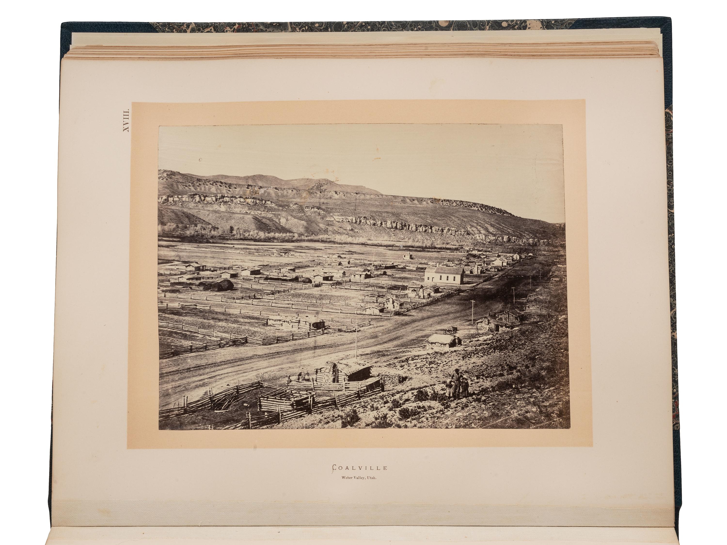 [WESTERN AMERICANA]. HAYDEN, Ferdinand V. (1829-1887). Sun pictures of Rocky Mountain scenery, with a description of the geographical and geological features, and some account of the resources of the Great West. 1870.