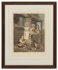 A Set of Thirteen English Mezzotint Engravings Height of tallest overall 23 inches.