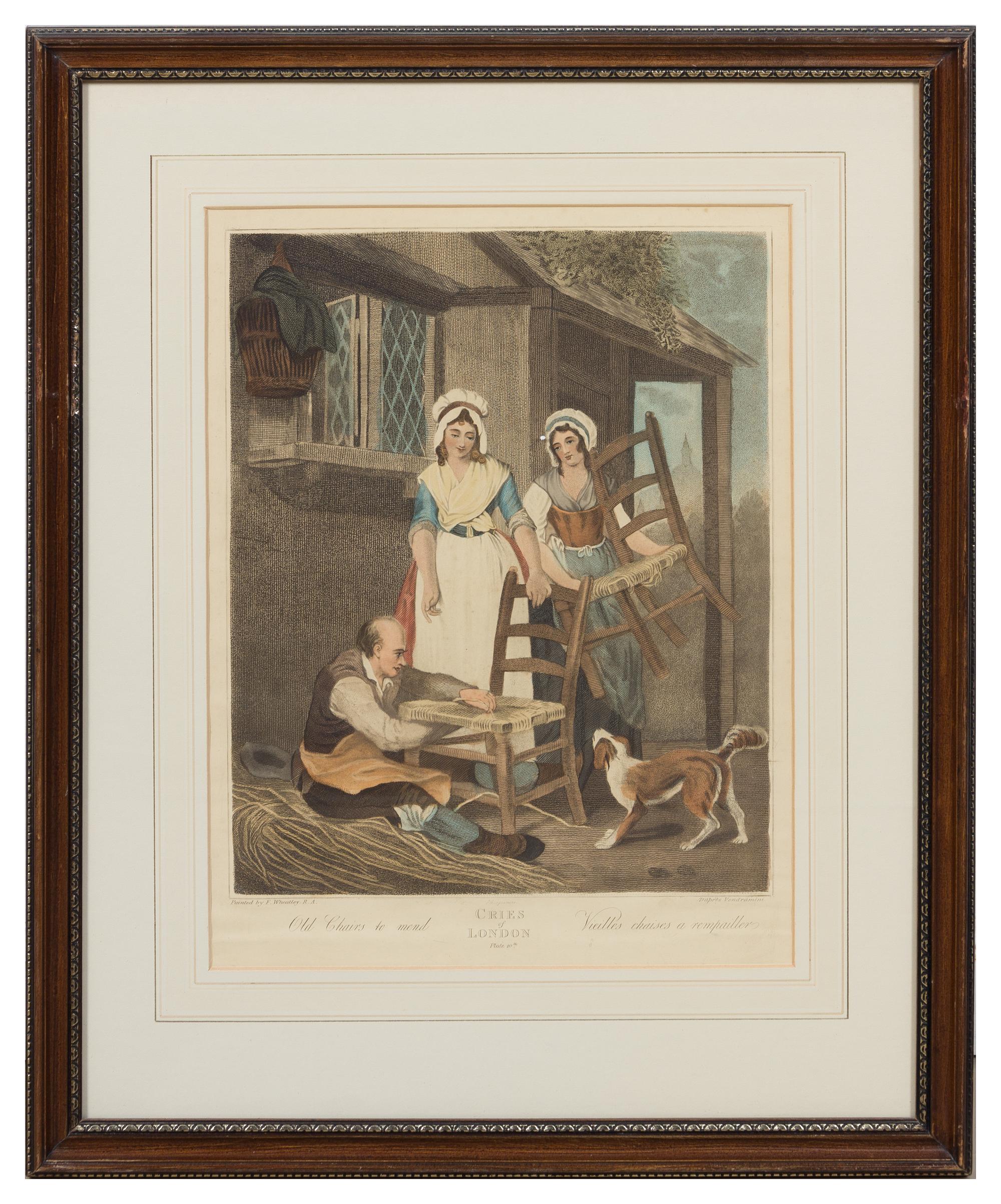 A Set of Thirteen English Mezzotint Engravings Height of tallest overall 23 inches.