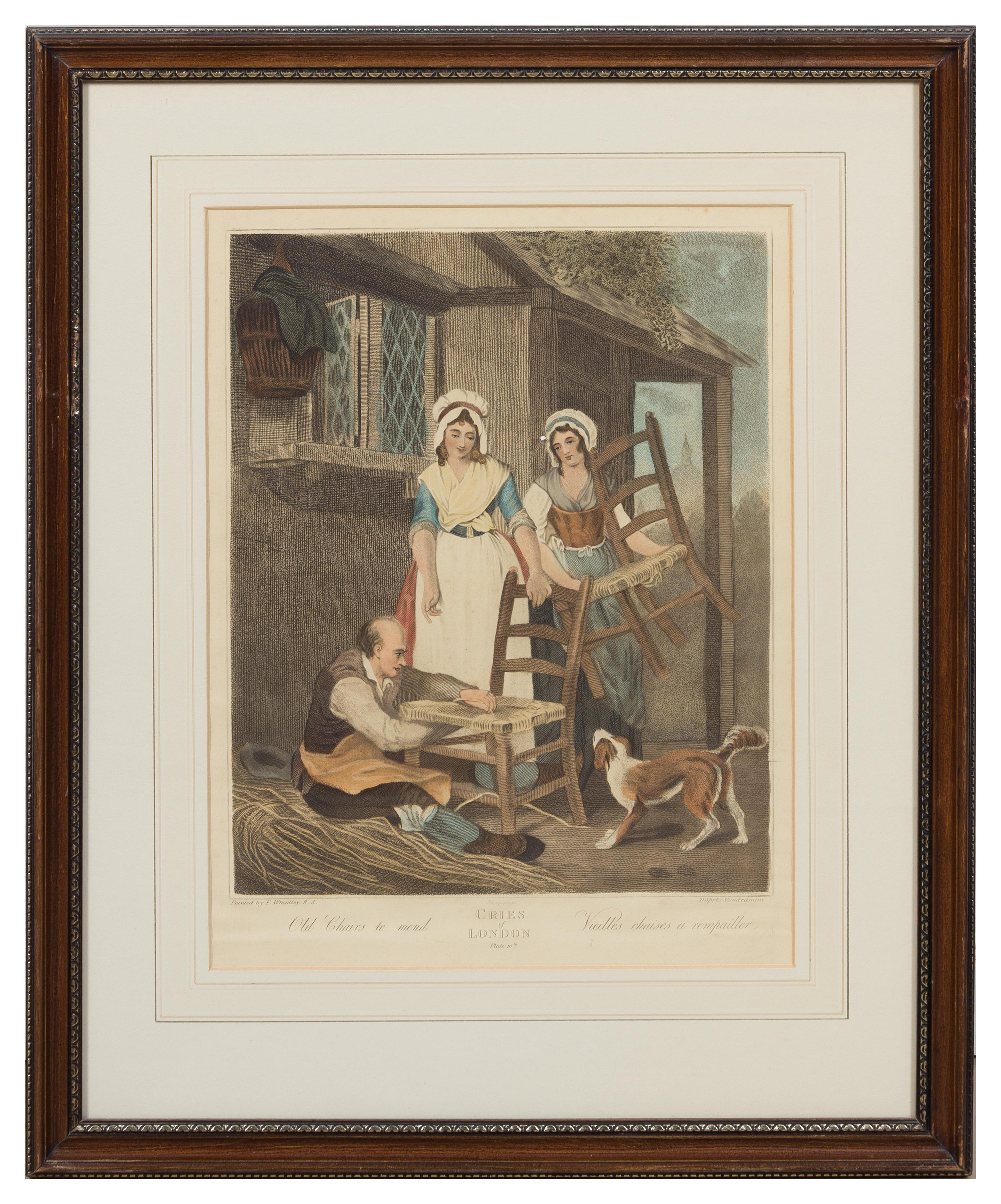 A Set of Thirteen English Mezzotint Engravings Height of tallest overall 23 inches.