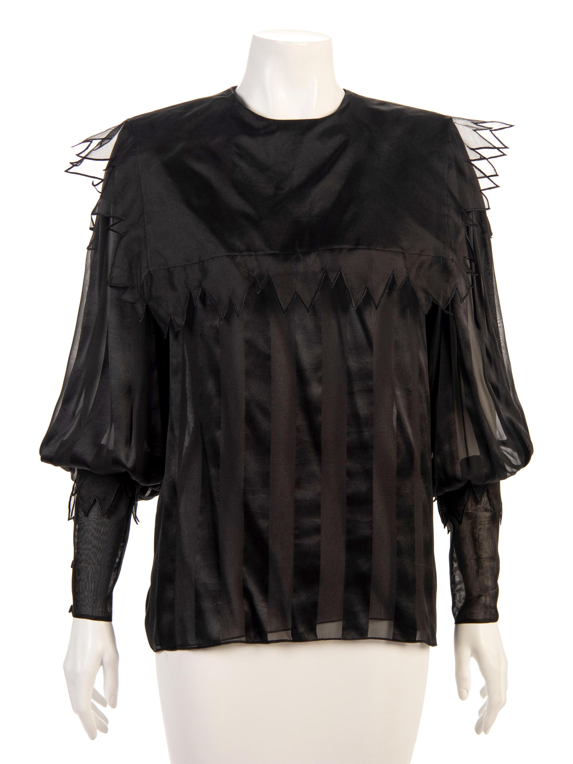 Four Designer Shirts: Two Valentino, One Ungaro, One Hanae Mori, 1980-90s
