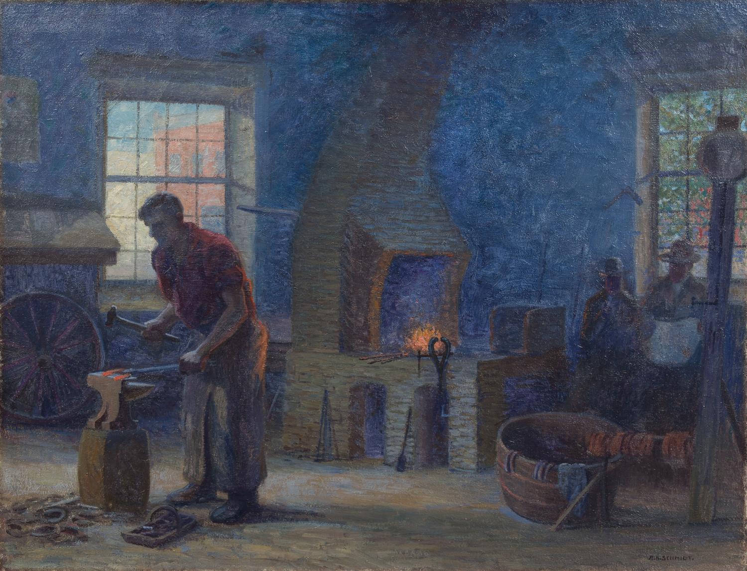 Albert H. Schmidt, (American, 1885–1957), The Village Blacksmith