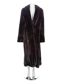 Birger Christensen Long Mink Fur Coat, 1990-2000s