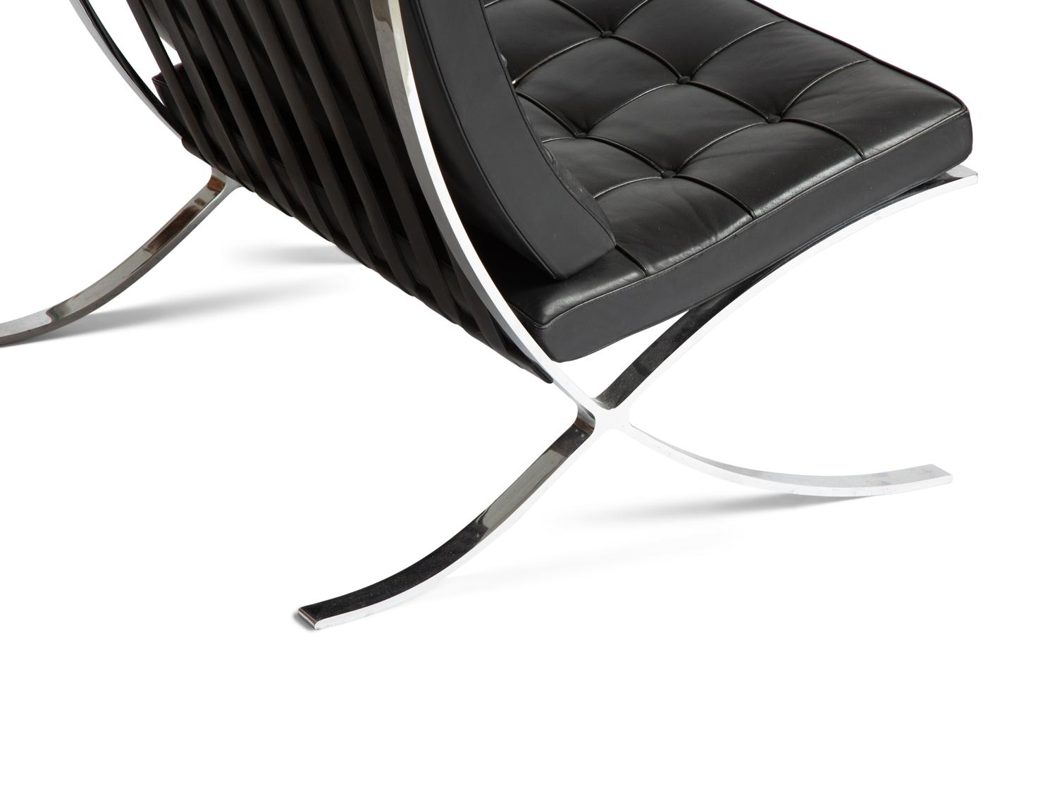 Pair of Barcelona Chairs, 1987 Knoll, USA