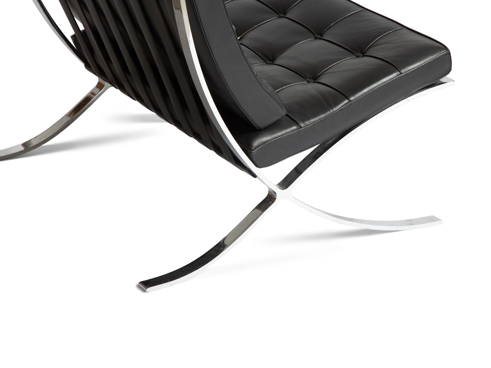 Pair of Barcelona Chairs, 1987 Knoll, USA