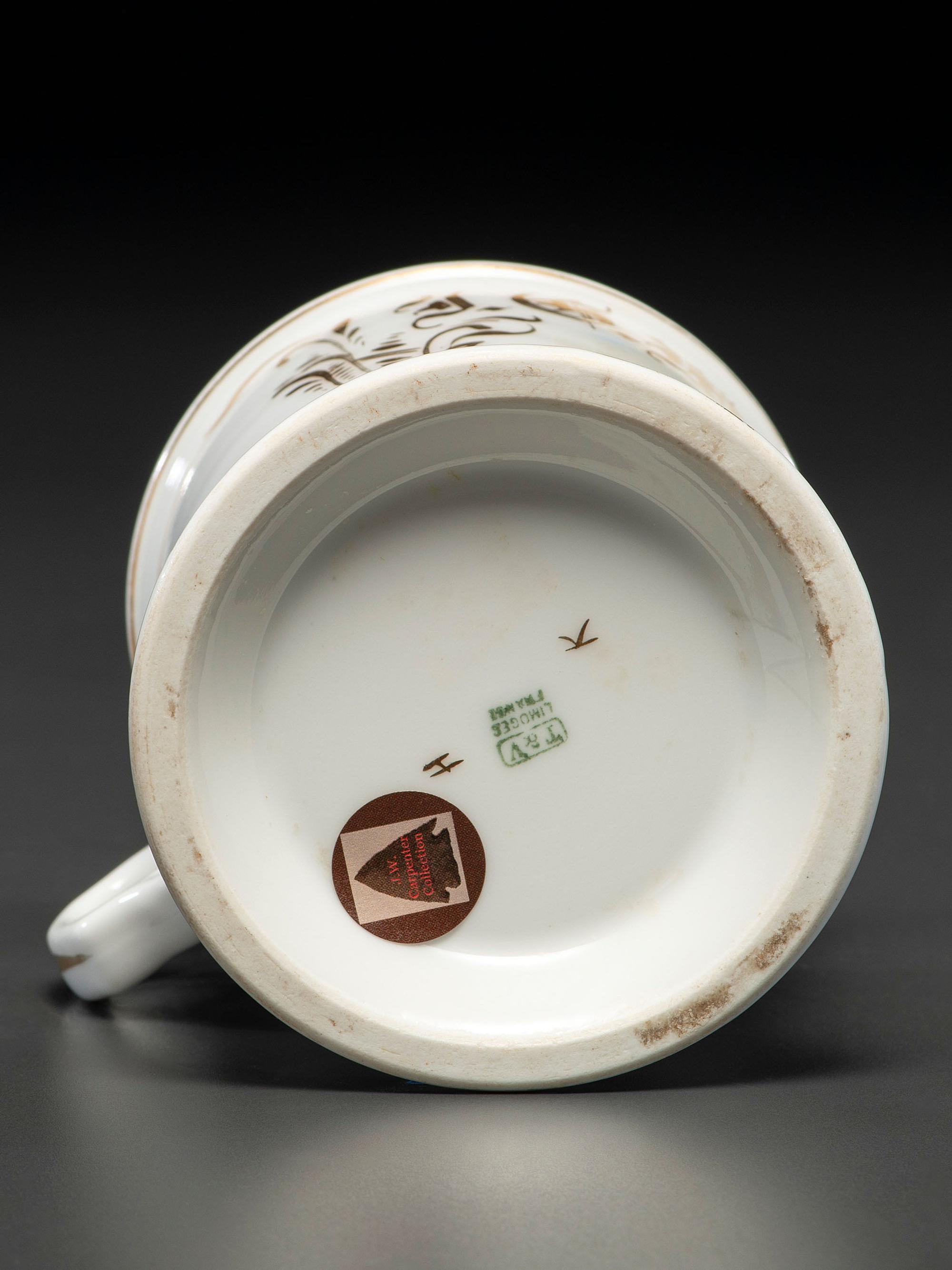 A Steamboat Pilot's Porcelain Occupational Shaving Mug
