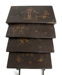A Victorian Japanned Nest of Four Tables
