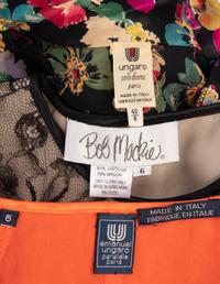 Group of Three Designer Groups; One Bob Mackie, Two Ungaro, 1980s
