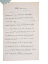 [CIVIL RIGHTS] -- SUTTON, Percy E. (1920-2009). "A Strategy Paper" written for the National Black Political Convention. Gary, Indiana. 11 March 1972.