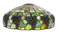 An American Leaded Glass Lamp Shade Diameter 16 5/8 inches.