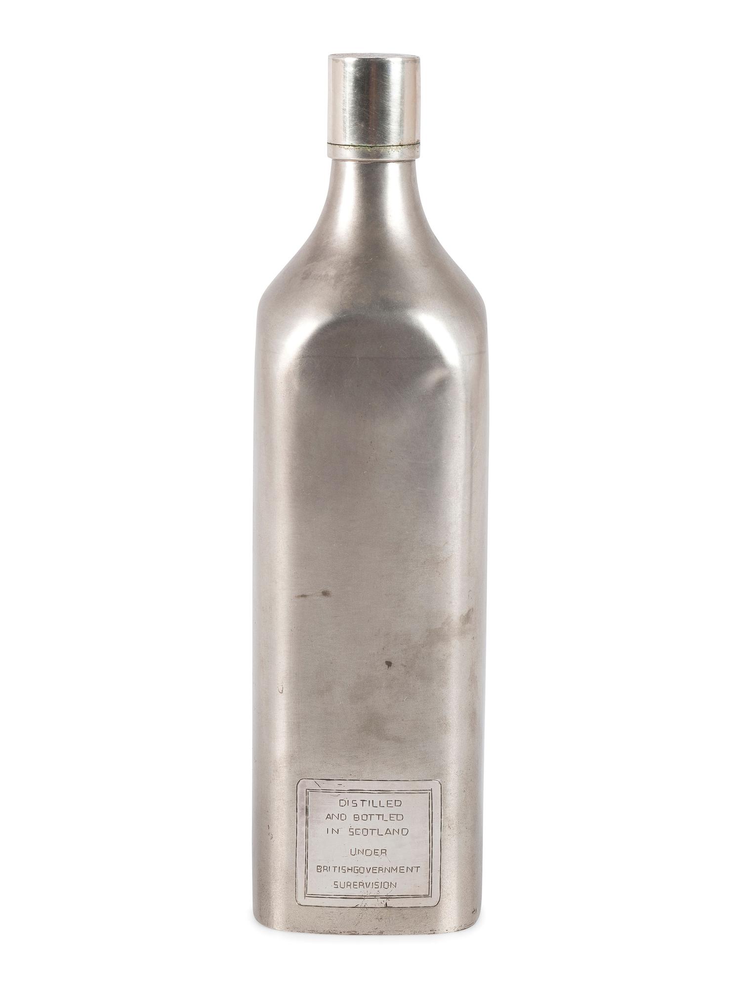 A Silver Johnnie Walker 'Black Label' Bottle
