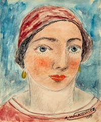 Portrait (Head) , 1909, and Head , 1902 (a pair of works)