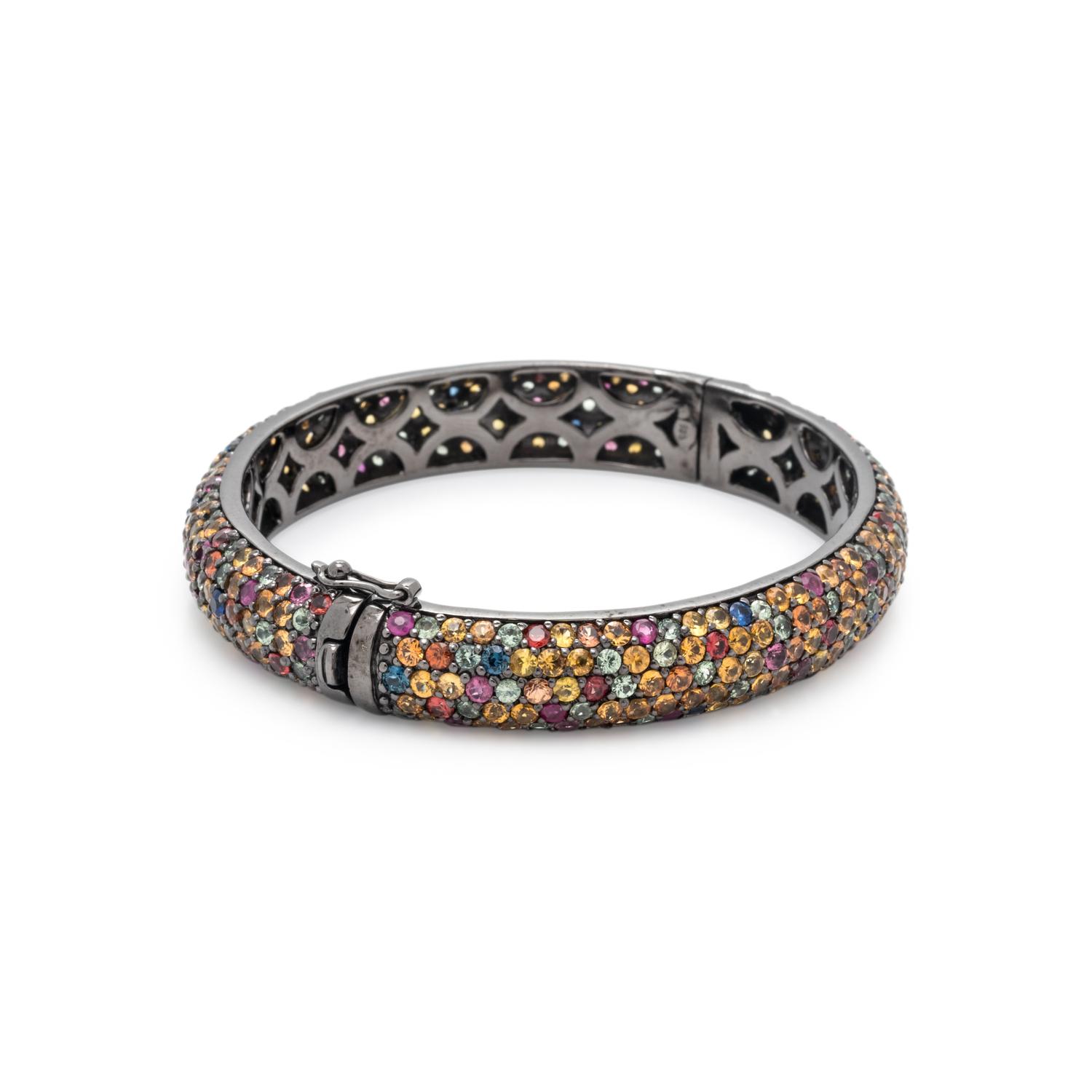 COLORED SAPPHIRE BANGLE BRACELET