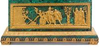 A French Gilt Bronze and Malachite Mantel Clock
