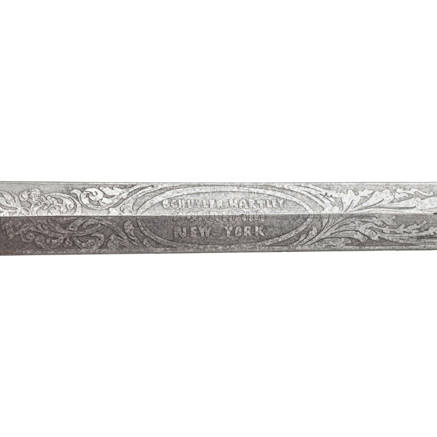 Published Schuyler, Hartley & Graham Model 1860 Staff & Field Officers' Sword taken from Confederate Spy Col. W.O. Williams in Franklin, TN and Inscribed to Henry Newcomer
