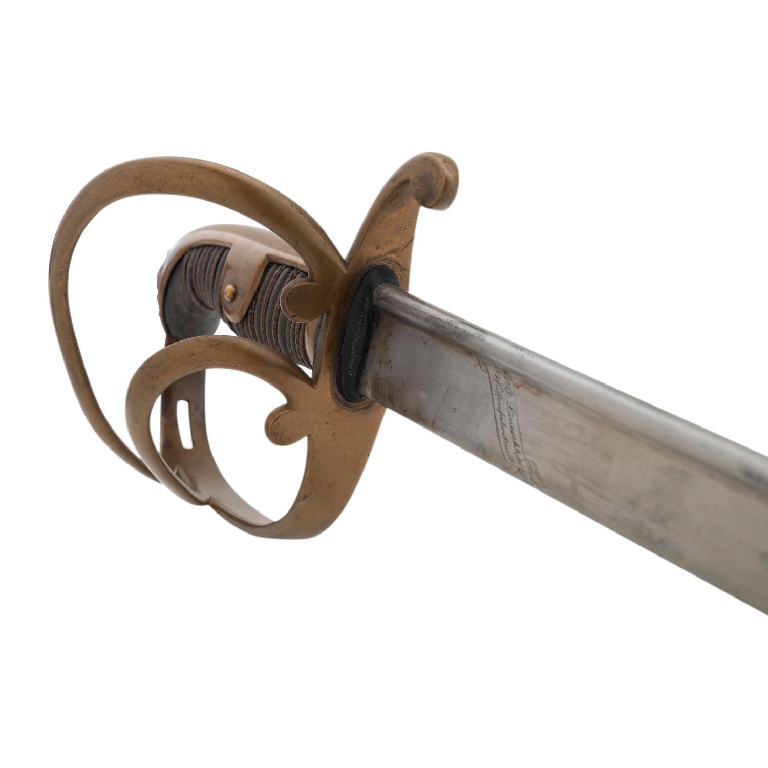 PDL British 1821 Pattern Sword Inscribed to Capt. Frank Chamberlain - 125th New York Volunteers - WIA at Gettysburg