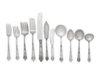 An American Cased Silver Flatware Service