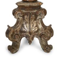 An Italian Giltwood Pricket Mounted as a Lamp — 19TH CENTURY
