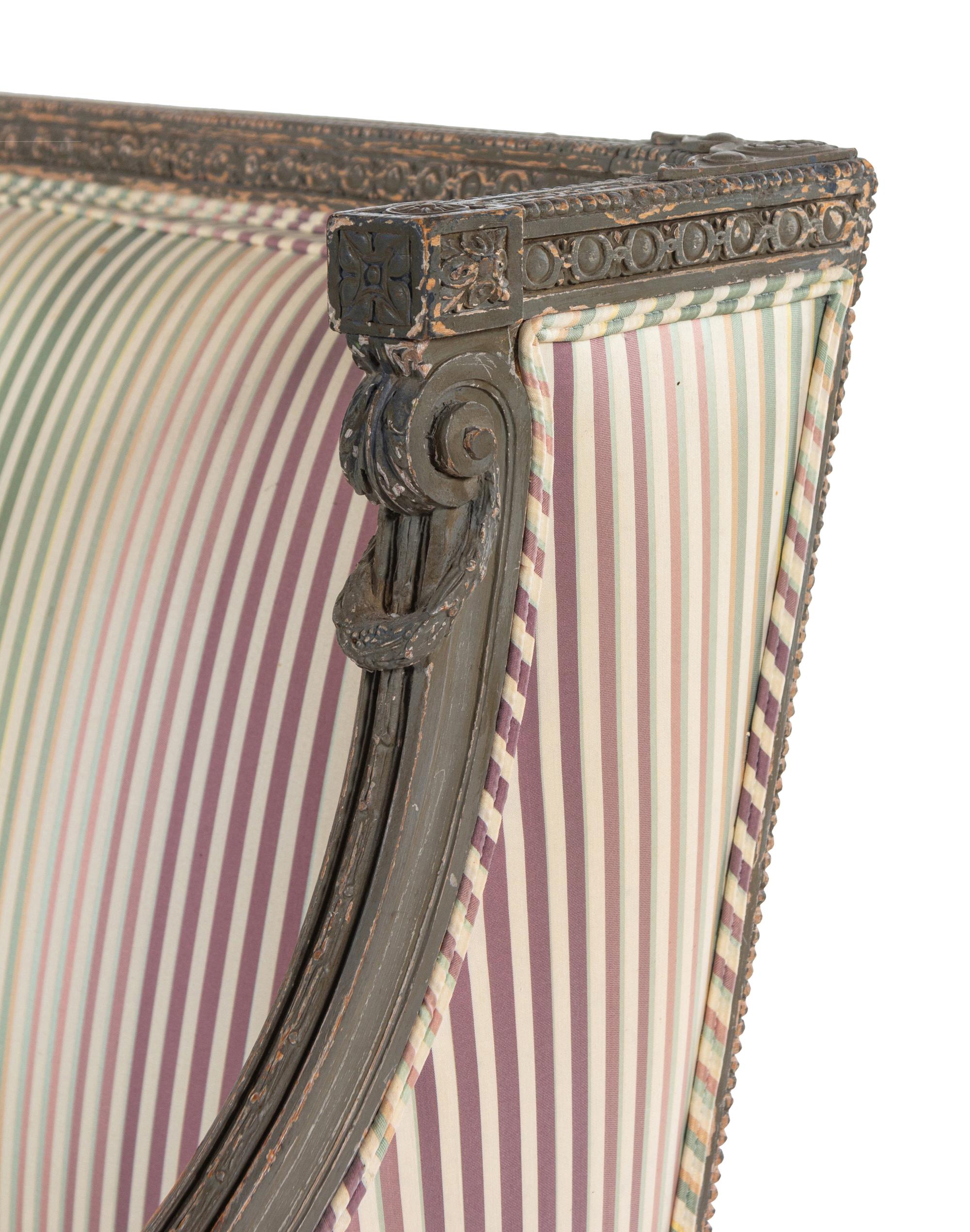A Louis XVI Style Painted Settee