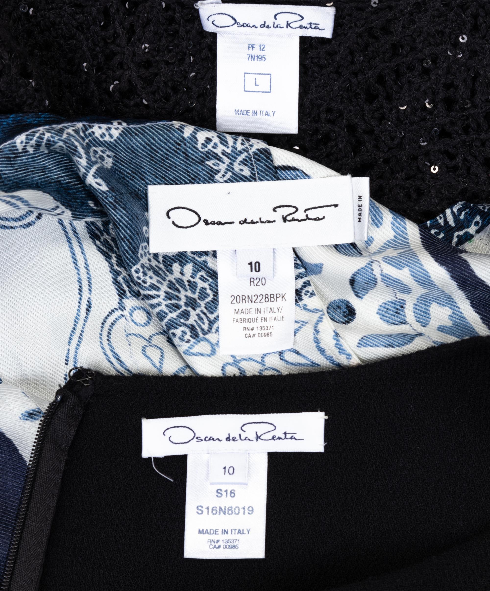 Two Oscar de la Renta Dresses and Cardigan, 2010-20