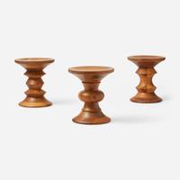 Charles Eames (American, 1907-1978) and Ray Eames (American, 1912-1988) Group of Three Time Life Stools, Models 411, 412, and 413, Herman Miller, USA, designed 1960, the present lot circa 2007