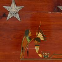 Painted Peyote Box, with Rattle