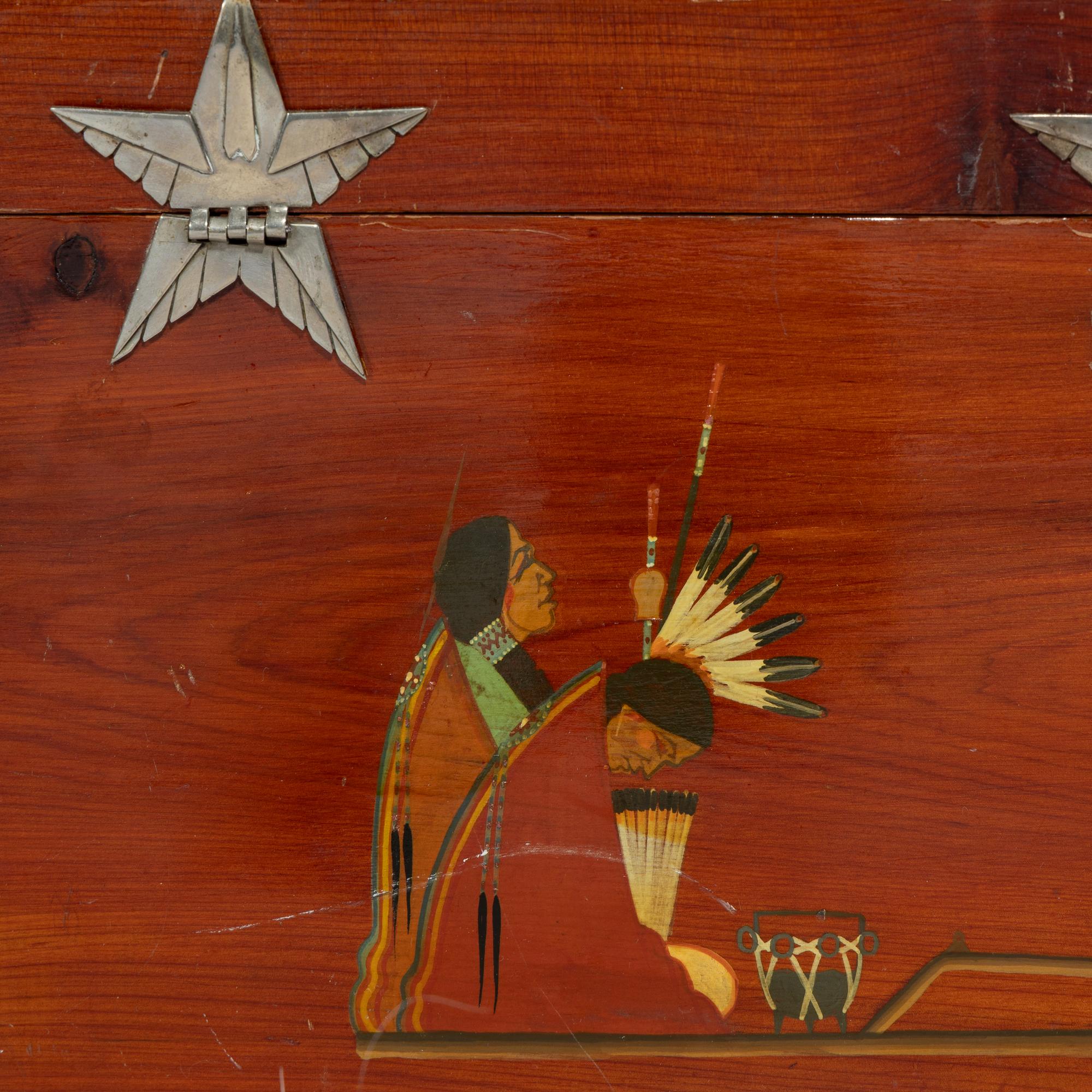 Painted Peyote Box, with Rattle