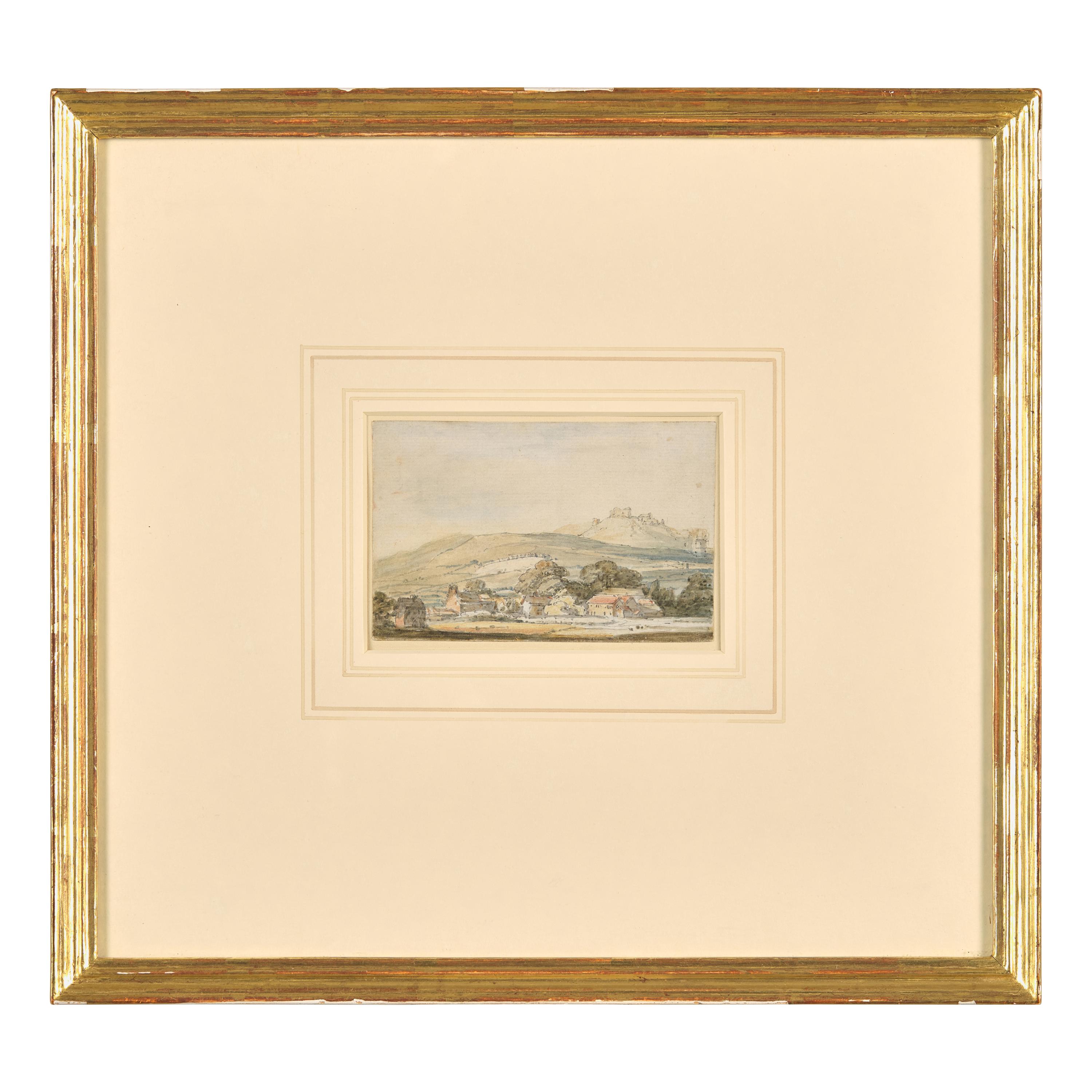 Thomas Girtin (British, 1775-1802) — A Distant View of Corfe Castle , 1795-1796