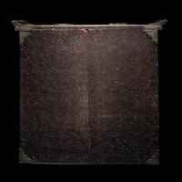 A Japanese Porcelain and Metal Inset Wood Chest