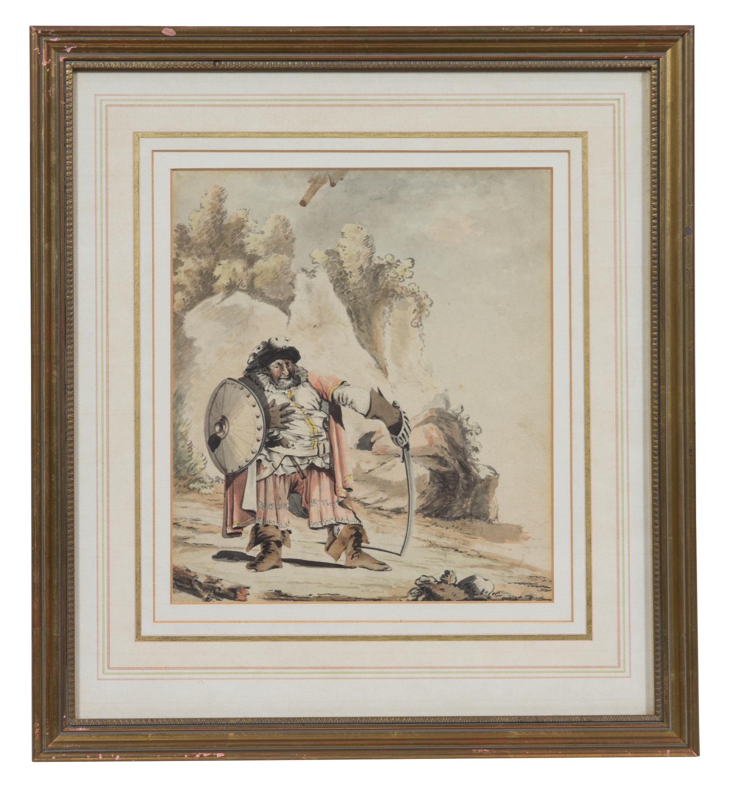 Thomas Rowlandson, (British, 1757-1827), Odd Characters, together with an After Rowlandson watercolor titled Highland Harry