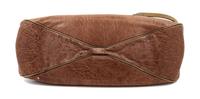 A Miu Miu Brown Leather Handbag, 7" H x 14.75" W x 6" D; Handle drop: 6.5".