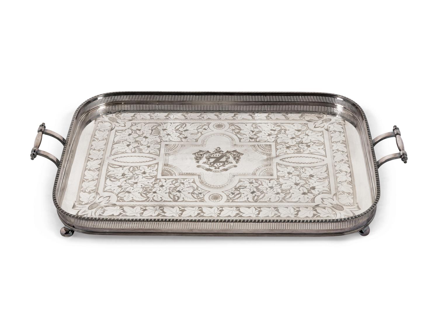 An English Silver-Plate Tray