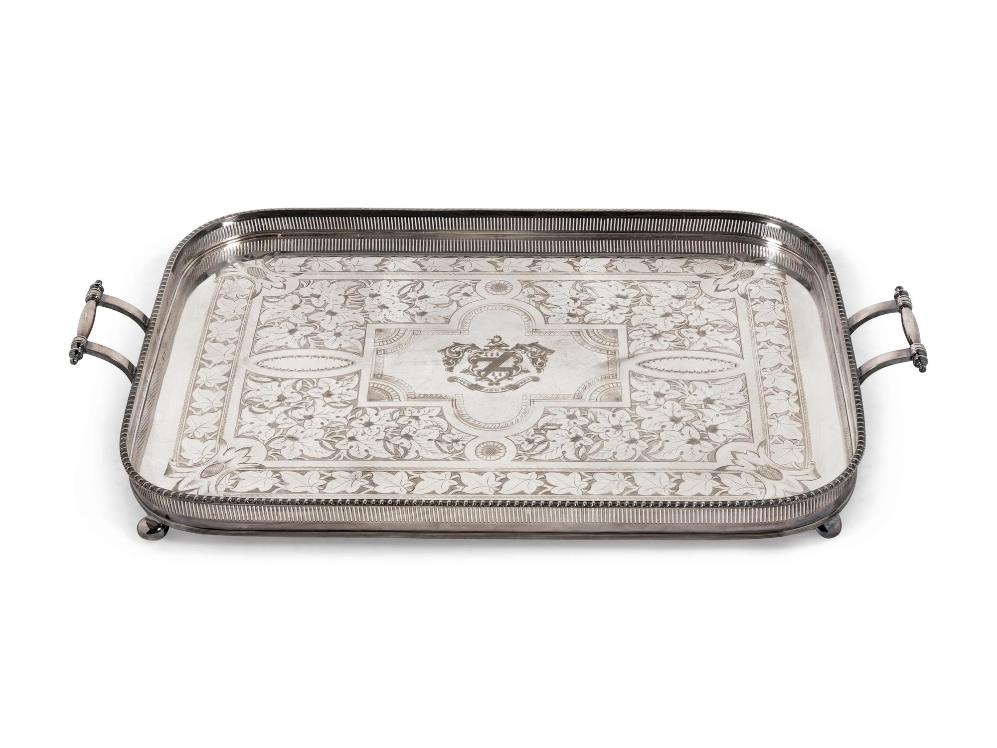 An English Silver-Plate Tray