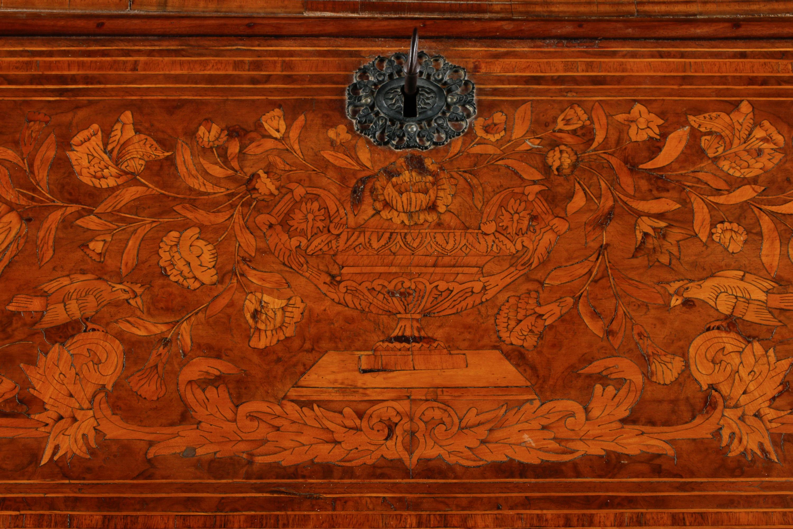 A Dutch Marquetry Bureau Cabinet