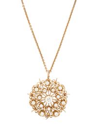 YELLOW GOLD AND DIAMOND PENDANT/BROOCH NECKLACE