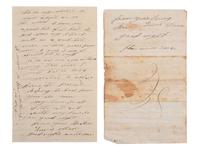 [CIVIL WAR]. Letters of Lewis Moore, Co. B, 1st Pennsylvania Cavalry.